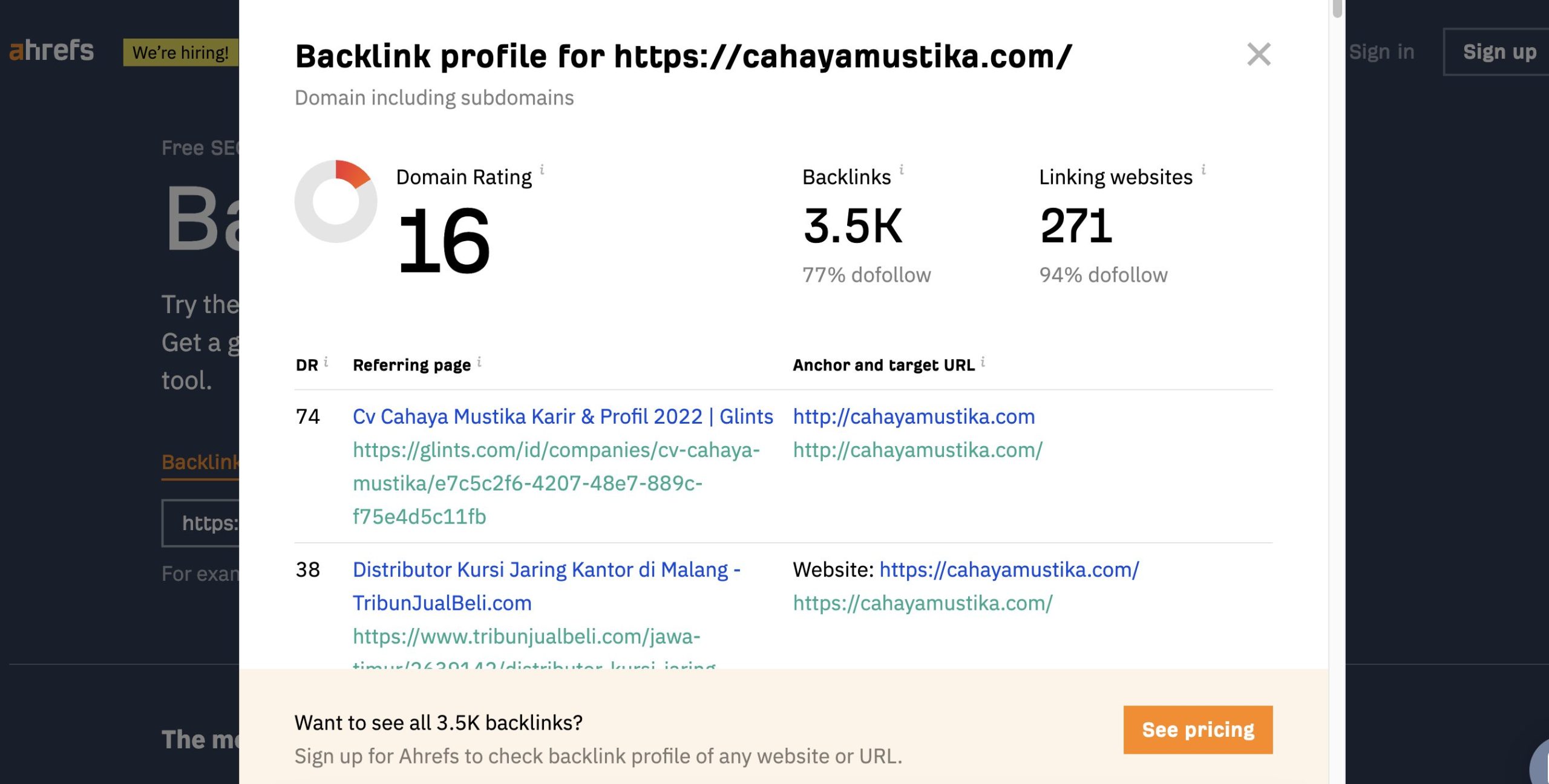 ahrefs off page indonesia